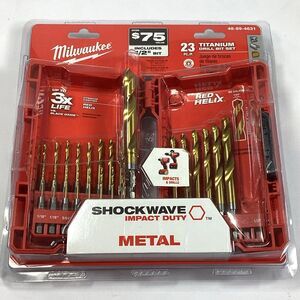 Milwaukee Shockwave Impact Duty Titanium Drill Bit Set Red 23 Piece